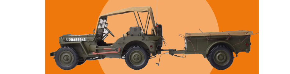 IXO Willys Jeep 1/8 scale model kit