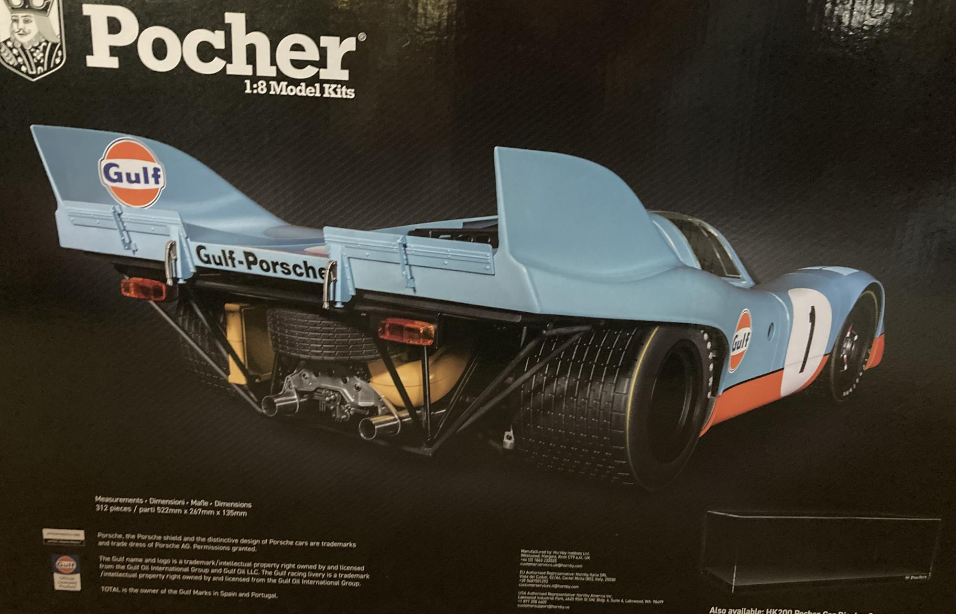 Pocher 1/8 Gulf Porsche 917 K kit HK118 box