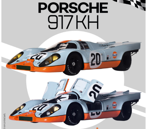 IXO 1/8 scale 1970 Gulf Porsche 917 KH Le Mans kit