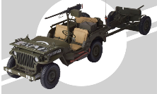 IXO 1/8 Willys Jeep and trailer kit